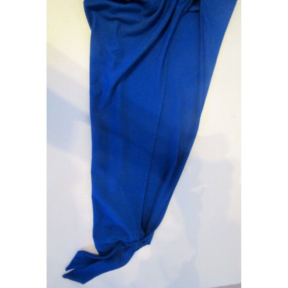 Cache Dress Blue Knee Length Slit Sleeves Roughed Side Stretchy Womens Size M - Picture 7 of 8